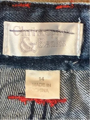 Christopher & Banks Blue Denim Bermuda Shorts Size 14 thumbnail 2
