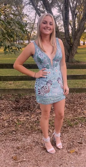 Jovani Homecoming Dress Beaded thumbnail 1