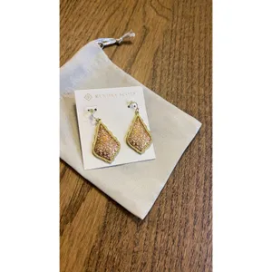 Kendra Scott Addie Drop Earrings Gold Silver Filigree Mixed Metal NWOT thumbnail 3