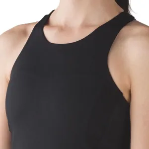 Size 6 Lululemon Body Con Tank Black with Mesh Back thumbnail 5