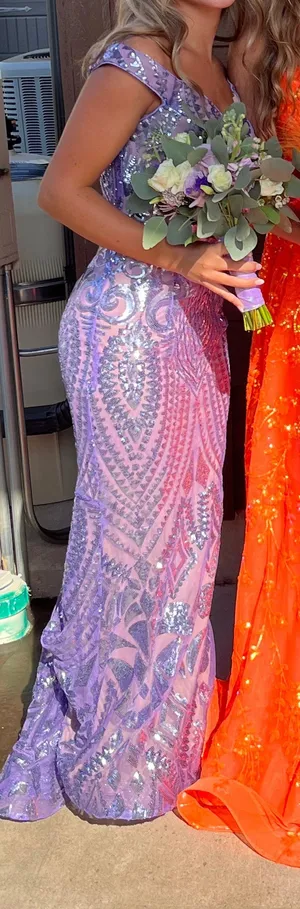 Jovani Purple  Prom Dress thumbnail 1