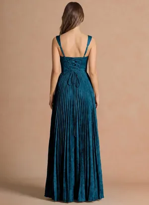 Azazie Isonelle blue ballgown thumbnail 2