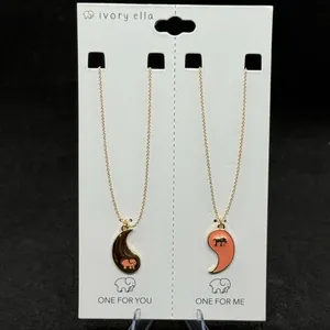 Ivory Ella Yin Yang Elephant Pendant‎ Friendship Necklaces *save the elephants * thumbnail 2