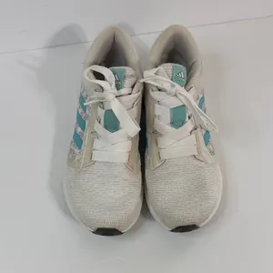 adidas Women's White Sneakers with Teal Accents thumbnail 5