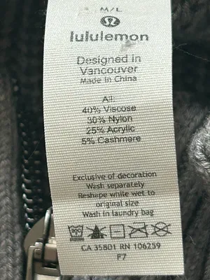 Lululemon Softer Still Wrap Cashmere Blend Zip Up Cardigan Size Medium Large thumbnail 13