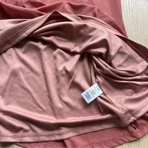 Lulu’s Mesmerized by Love Rusty Rose Mesh Lace-Up Maxi Dress NWT XS thumbnail 14