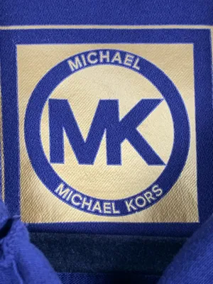 Michael Kors Denim Jacket Womens M Dark Blue Stretch Trucker Button Front thumbnail 10