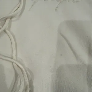 Alo Yoga Cropped Raw Hem Hoodie in Beige, Size L thumbnail 2