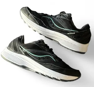 Saucony Cohesion 15 Black Green Women’s Running Shoes Size 8.5 Athletic Versarun thumbnail 1