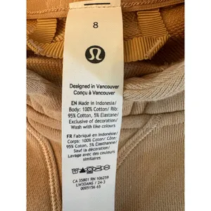 Lululemon All‎ Yours Hoodie Women 8 Pecan Tan Oversized Cotton Fleece NWOT thumbnail 6