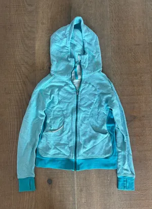 lululemon full zip hoodie scuba blue jacket thumbnail 1