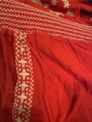 American Eagle Boho Embroidered Wide-Leg Jumpsuit - Size L thumbnail 5