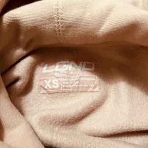 LGND Supply Co Hoodie Sz XS Embroidered Logo Pink Heavyweight Fleece Streetwear thumbnail 2