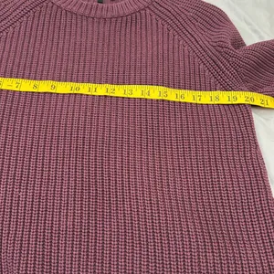 Quince Plum Knit sustainable, organic cotton Sweater Sz M thumbnail 7