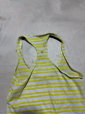 Lululemon Women’s Striped Racerback Tank top - Yellow/White thumbnail 5