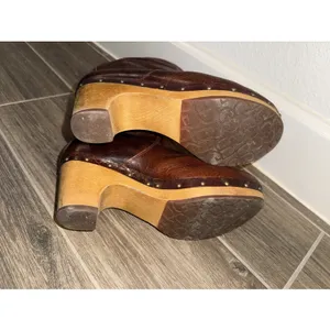 UGG Australia Lynnea II Leather Clog BOOTS Leather Fold Sz 7 Sheepskin‎ Lined thumbnail 5