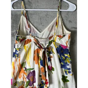 Vintage American Eagle Floral Tiered Babydoll Mini Sundress 100% Cotton Size 6 thumbnail 4