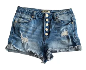 refuge Distressed Button Front Jean Shorts
Size‎ 6 thumbnail 1