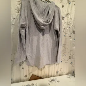 PINK Victoria's Secret Gray Lace-Up Hoodie thumbnail 4