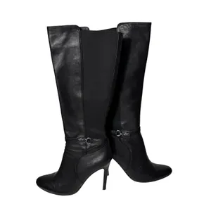 Coach Ultima Knee‎ High Leather Black Heeled Boots Womens Size 9 thumbnail 2