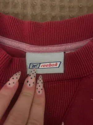 red vintage reebok woman’s crewneck in a size L thumbnail 3