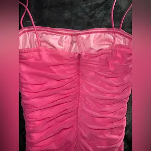 Superdown Emmie Mesh Mini Dress in Hot Pink Size Small thumbnail 7