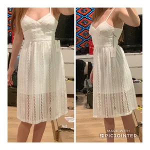 Ali & Jay Bellissimo Midi White Lace Bridal Dress XS NWT thumbnail 9