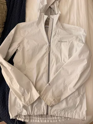 Columbia White Windbreaker Jacket thumbnail 1