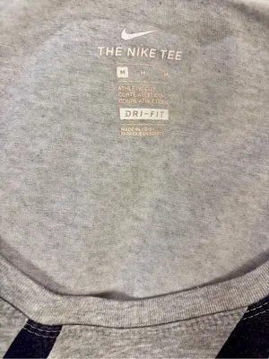 Nike Women’s Light Gray Short Sleeve Script Logo Tee thumbnail 3
