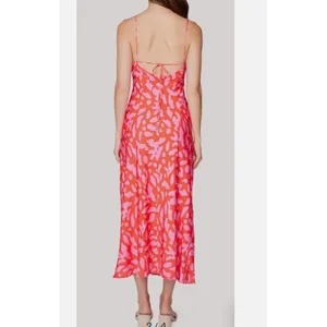 Lost + Wander Sweet Envie Midi Slip Dress Size M Satin Ruffled NWT Square Neck‎ thumbnail 7