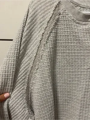 American Eagle Big Hug Waffle Sweatshirt thumbnail 4