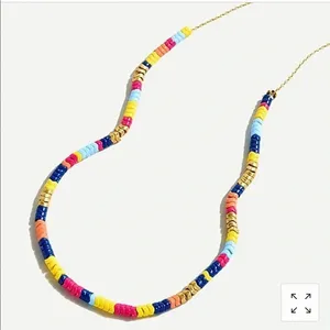 NWT J CREW ZIGZAG BEADED NECKLACE thumbnail 1