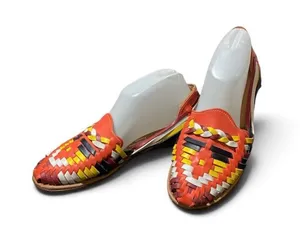 Munro-Huarache Puebla Women’s Mexican Woven Leather Sandals Sz-9 thumbnail 1