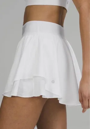 Lululemon Women's Court Rival High Rise Tennis Skirt Regular White Size 4 thumbnail 1