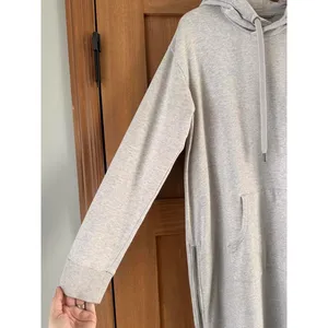 Garnet Hill Trainer Hooded Sweater Mini Dress Oatmeal Beige Women’s size Small thumbnail 2