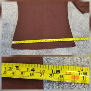 Reformation Bailey Women Brown Long Sleeve Mock Neck Inner Layer Knit Top Size S thumbnail 10