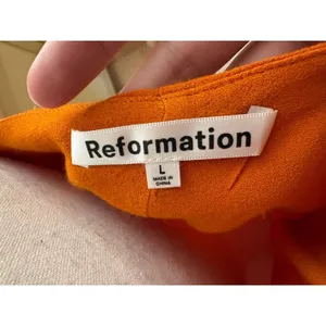 Reformation Marlowe mini dress In Orange‎ Size Large Side Slit thumbnail 4