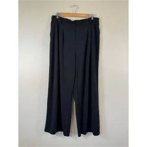 Halara Black Wide Leg Trouser Dress Pants Womens XL Classic Preppy Comfortable thumbnail 10