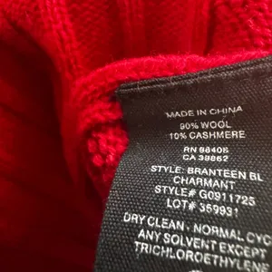 Theory 100% cashmere and wool red pullover sweater mini dress thumbnail 4