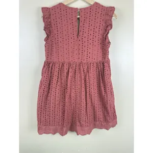 Mustard Seed Rust Eyelet Romper Dress Women’s S Terracotta Ruffle Boho Playsuit thumbnail 7