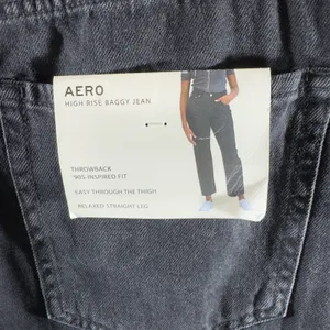 1688| NWT Aeropostale High Rise‎ Baggy 90s Inspired Jeans Black 14 thumbnail 5
