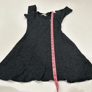 Abercrombie Kids Gray Long Sleeve Henley Sweater Dress Size 9/10 Cozy Knit thumbnail 5