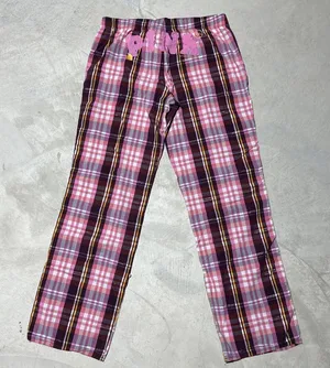 Victoria's Secret PINK Pajama Lounge Flannel Pants Spellout Vintage XS Cotton Y2K thumbnail 1