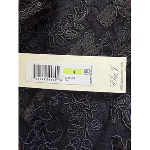 Eliza J Black Dress Sequin Lace Off Shoulder Puff Sleeve Size 4 Glam Cocktail thumbnail 9