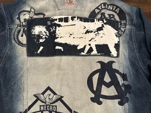 Negro League Baseball Museum Denim Blue Jean Jacket Mens 3XL XXXL Team Logo thumbnail 12