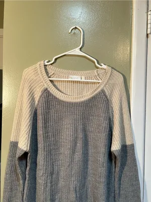 RD Style Stitch Fix Women’s Size Large Wilkes Colorblocked Raglan Sweater Gray thumbnail 3