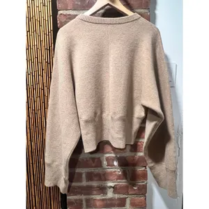 J.Crew 75 Spring Street 95% Cashmere Cropped Pocket Cardigan Quiet Luxury M thumbnail 6