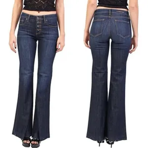 Carmar Flare Jordan Stretch Mid Rise Dark Wash Button Fly‎ Jeans Size 26 NWT thumbnail 2