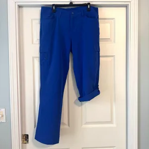 Fabletics Serena Wide Leg Convertible Cargo Pants XL Electric Blue thumbnail 4