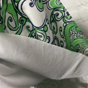 Lilly Pulitzer Green & White Paisley Dress Size XS thumbnail 12